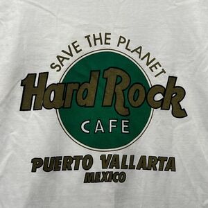Vintage Hard Rock Cafe Save The Planet Puerto Vallarta T Shirt White L